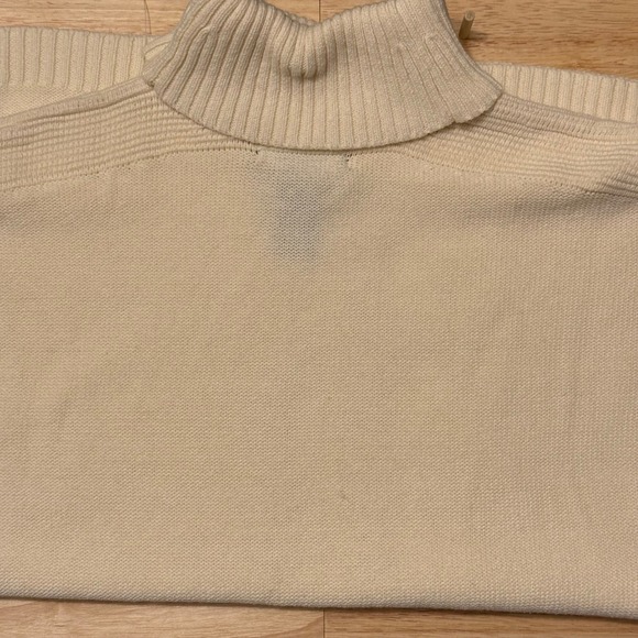 Motto Womens Short Sleeve Turtleneck‎ Sweater Medium Cream Knit QVC - Picture 3 of 8